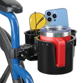 JOYTUTUS Wheelchair Cup Holder, 2-in-1 Walker Cup Holder with Small Storage Box, Cup Drink Holder for Bottle with Handle, Fit for Wheelchair, Walker, Rollator, Stroller, Camper, Golf cart (Small)