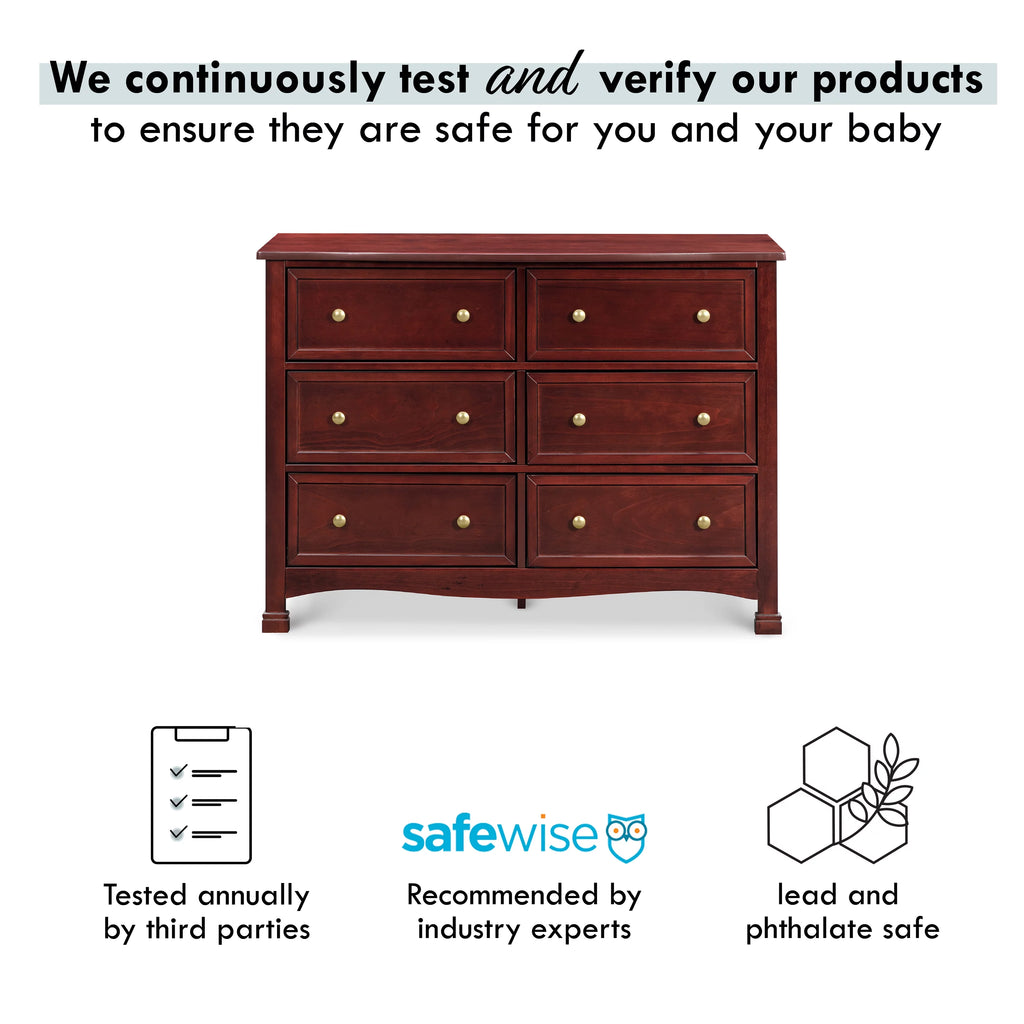 DaVinci Kalani 6-Drawer Double Wide Dresser, Rich Cherry U917771