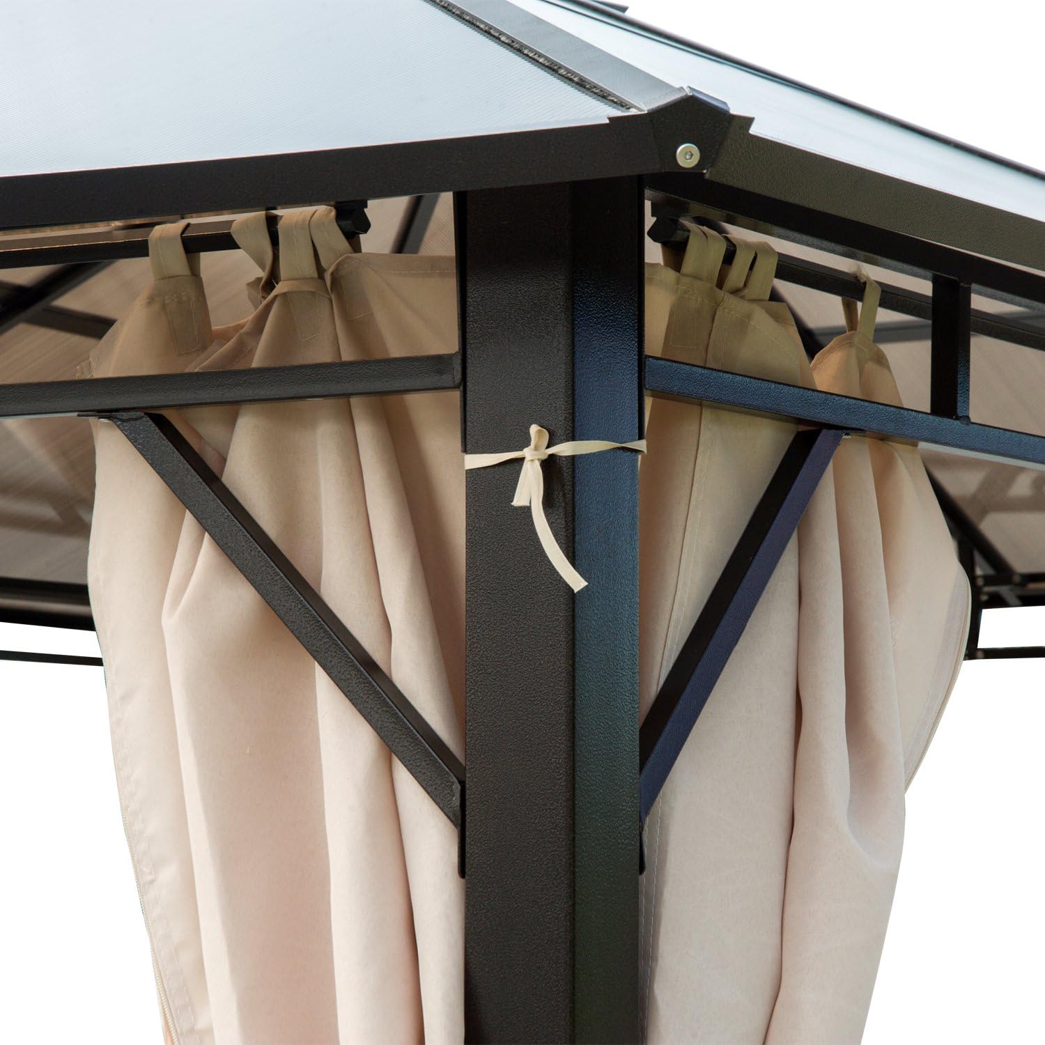 Outsunny 10' x 12' Hardtop Gazebo with Polycarbonate Roof and Aluminum Frame Q292