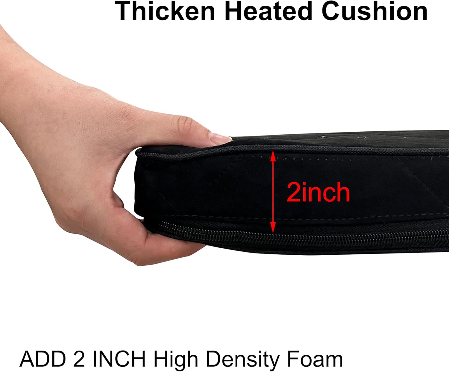 Portable Heated Seat Cushion with 3 Settings, Memory Foam for Camping, Office, Stadium N808