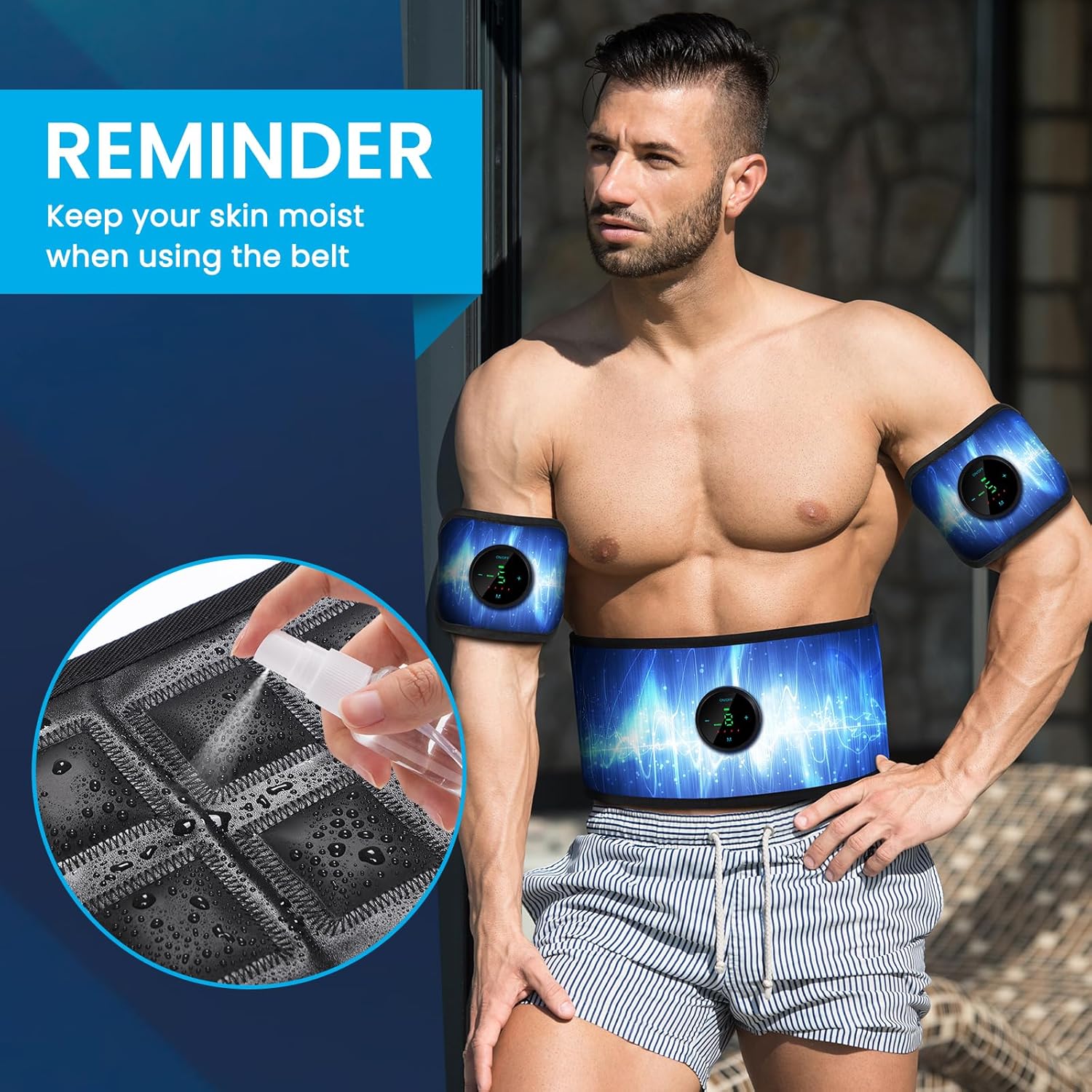 ABS Stimulator Muscle Toner Fitness Training Equipment B2844