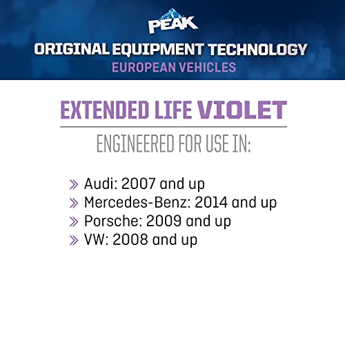 PEAK OET Extended Life Violet Antifreeze/Coolant for European Vehicles, 1 Gal. W235561
