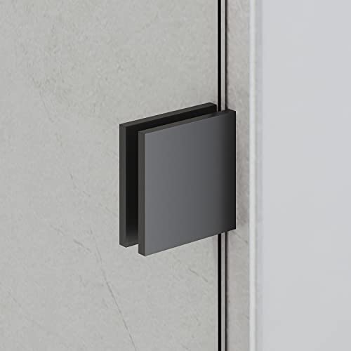 SUNNY SHOWER Frameless Sliding Tub Door 58.5-60" W x 62" H Matte Black V628174