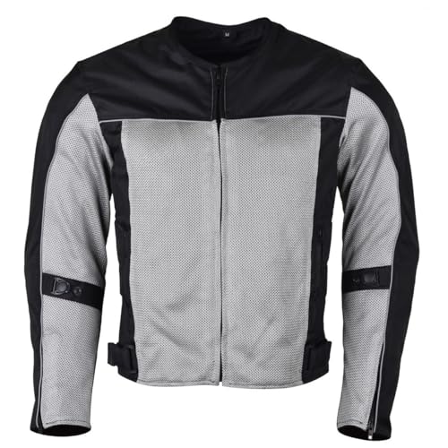 Vance Leather Men's Reflective Mesh Motorcycle Jacket with CE Armor H421370