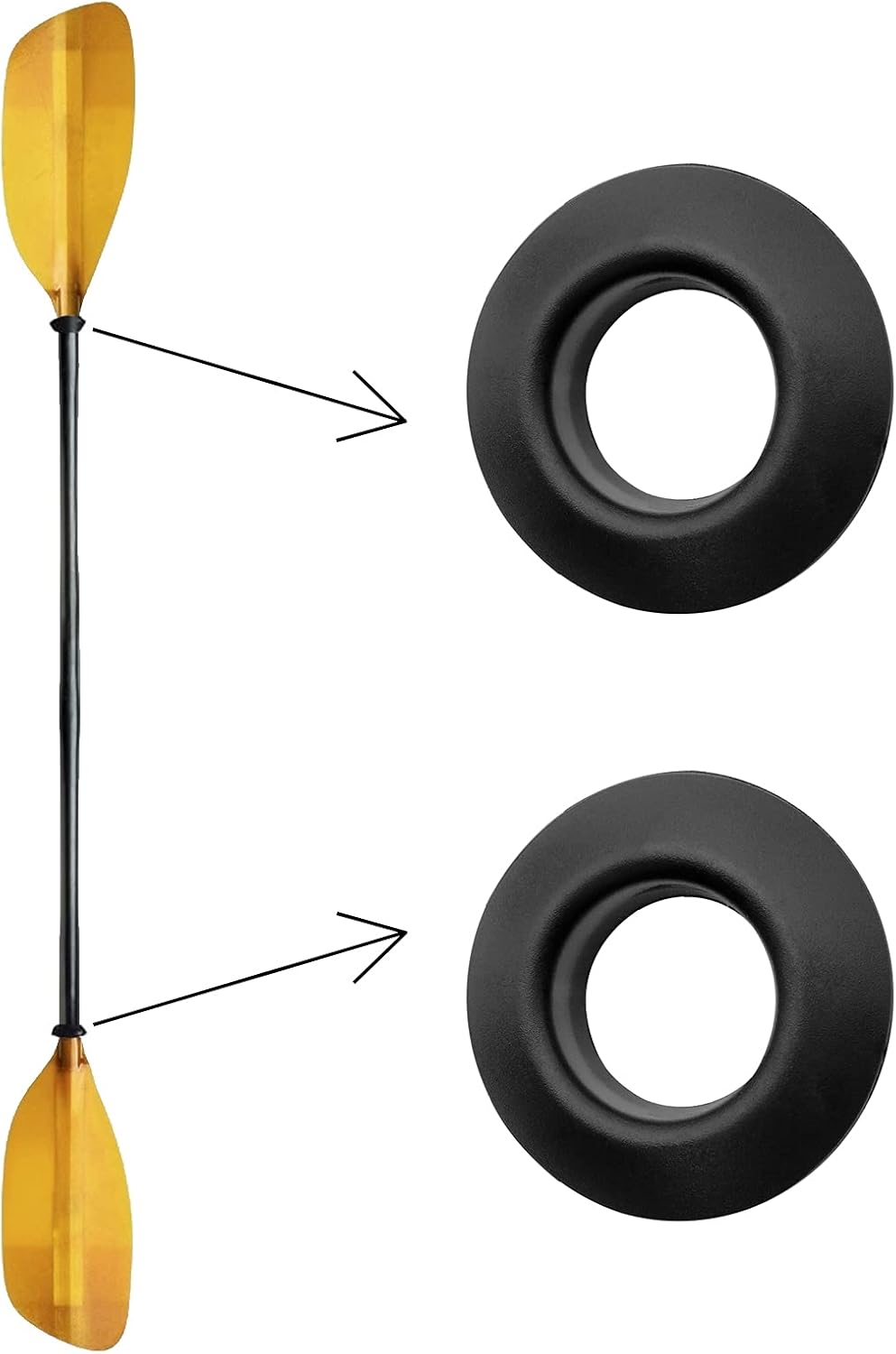 6 Pack Kayak Paddle Drip Rings Universal Splash Guards B433585