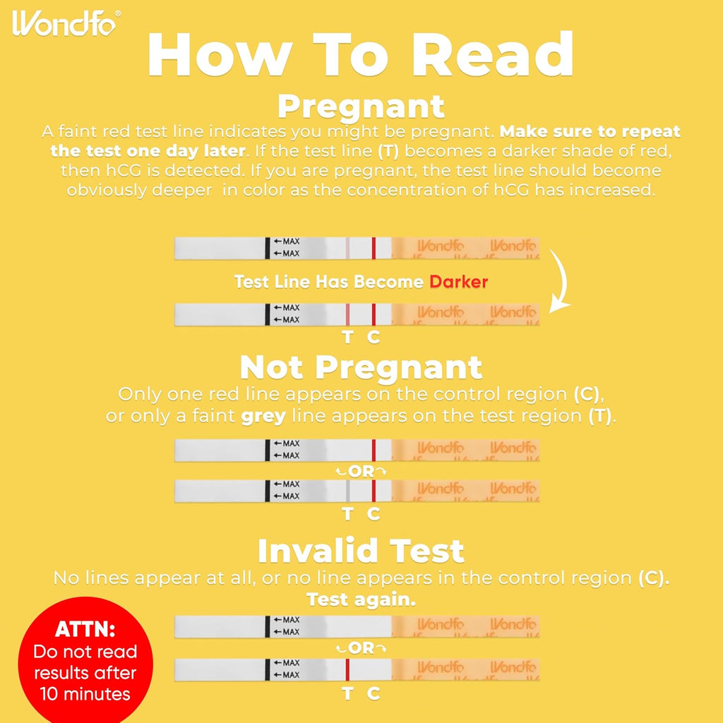 Wondfo Early Result Pregnancy Test Strips - 25 Packs C654