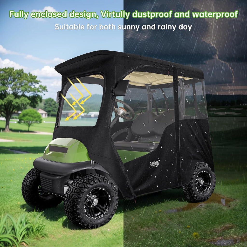 10L0L Deluxe 2 Passenger Enclosure for Club Car Precedent, Onward & Tempo Golf Cart V9671