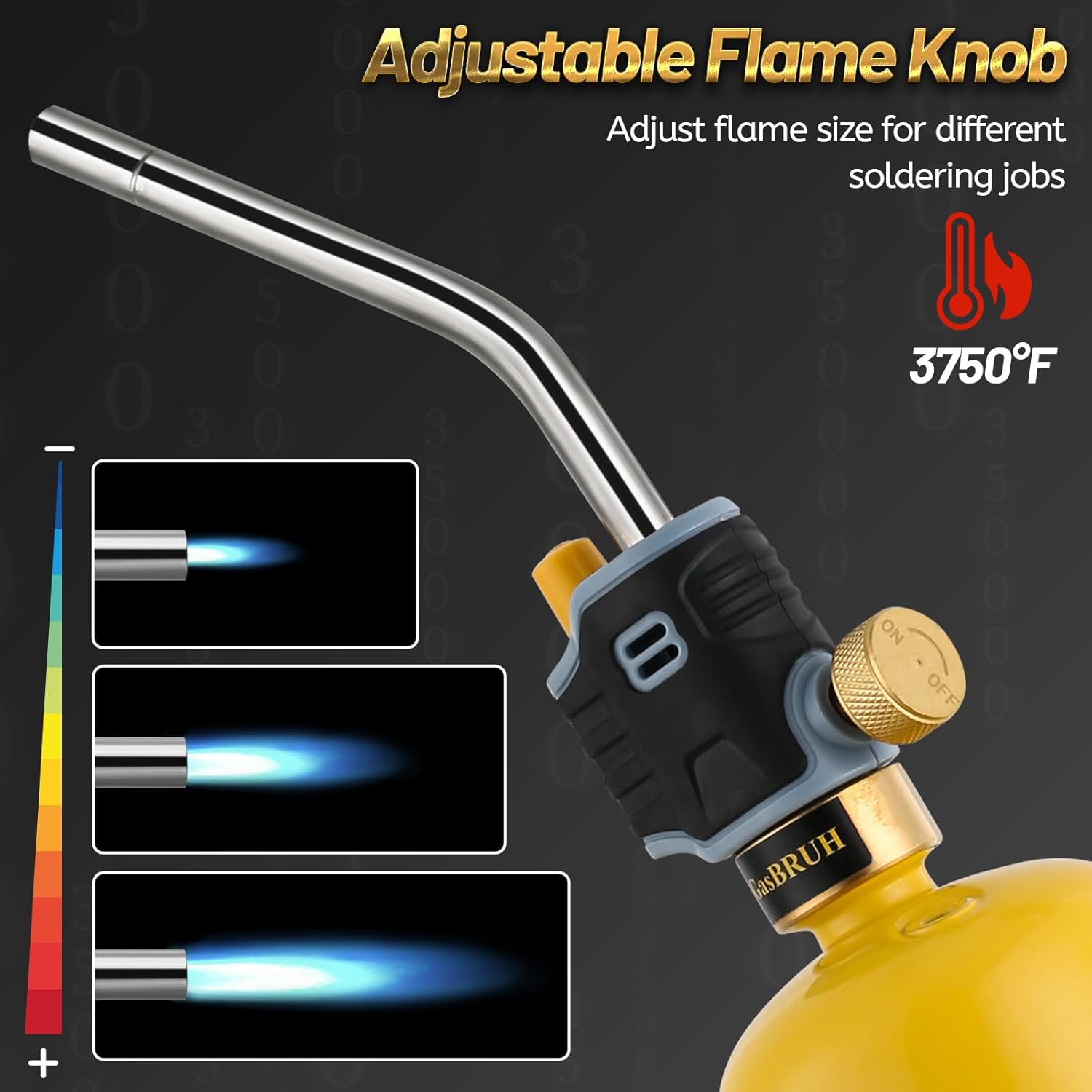 Propane Torch Head with Trigger Start Self Ignition, MAPP Gas Torch Kit M905828