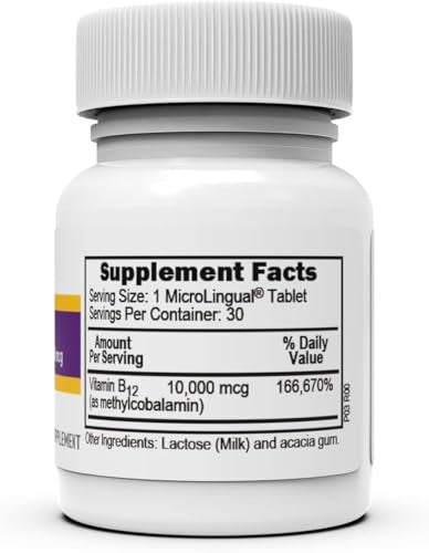 Superior Source No Shot Vitamin B12 Methylcobalamin 1000 mcg MicroLingual Tablets, 60 Count P857257