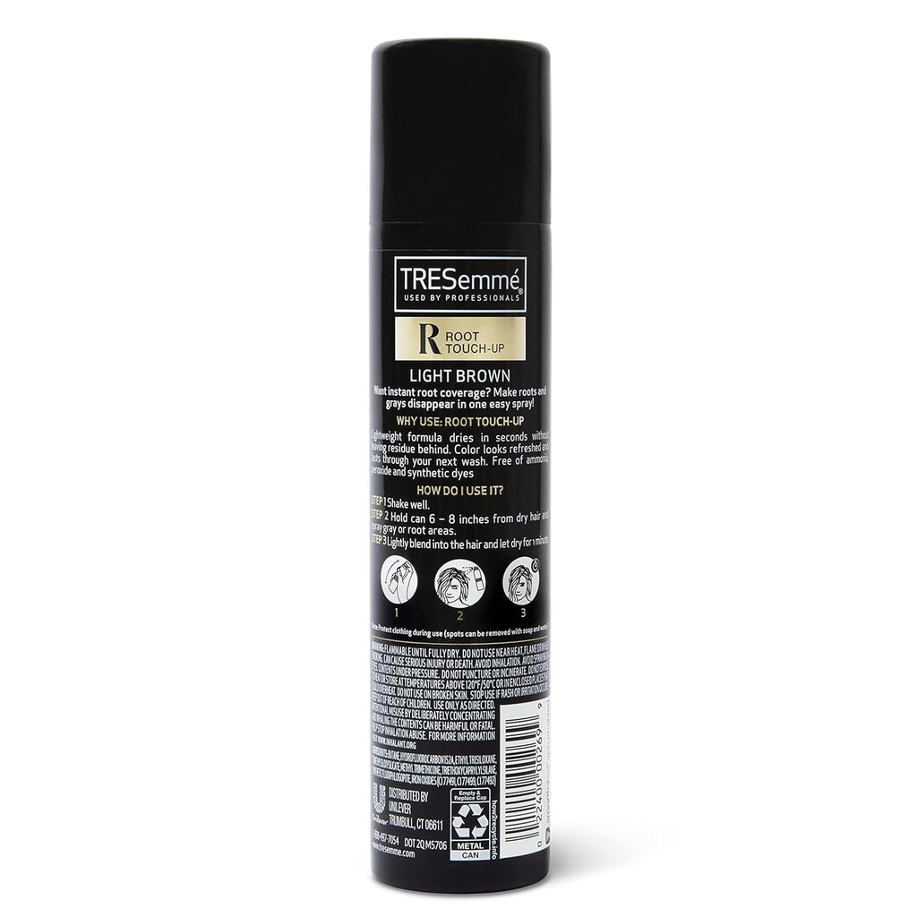 TRESemmé Root Touch-Up, Light Brown Hair Temporary Hair Color, Ammonia-free, Peroxide-free Root Cover Up Spray 2.5 oz (Pack of 2)