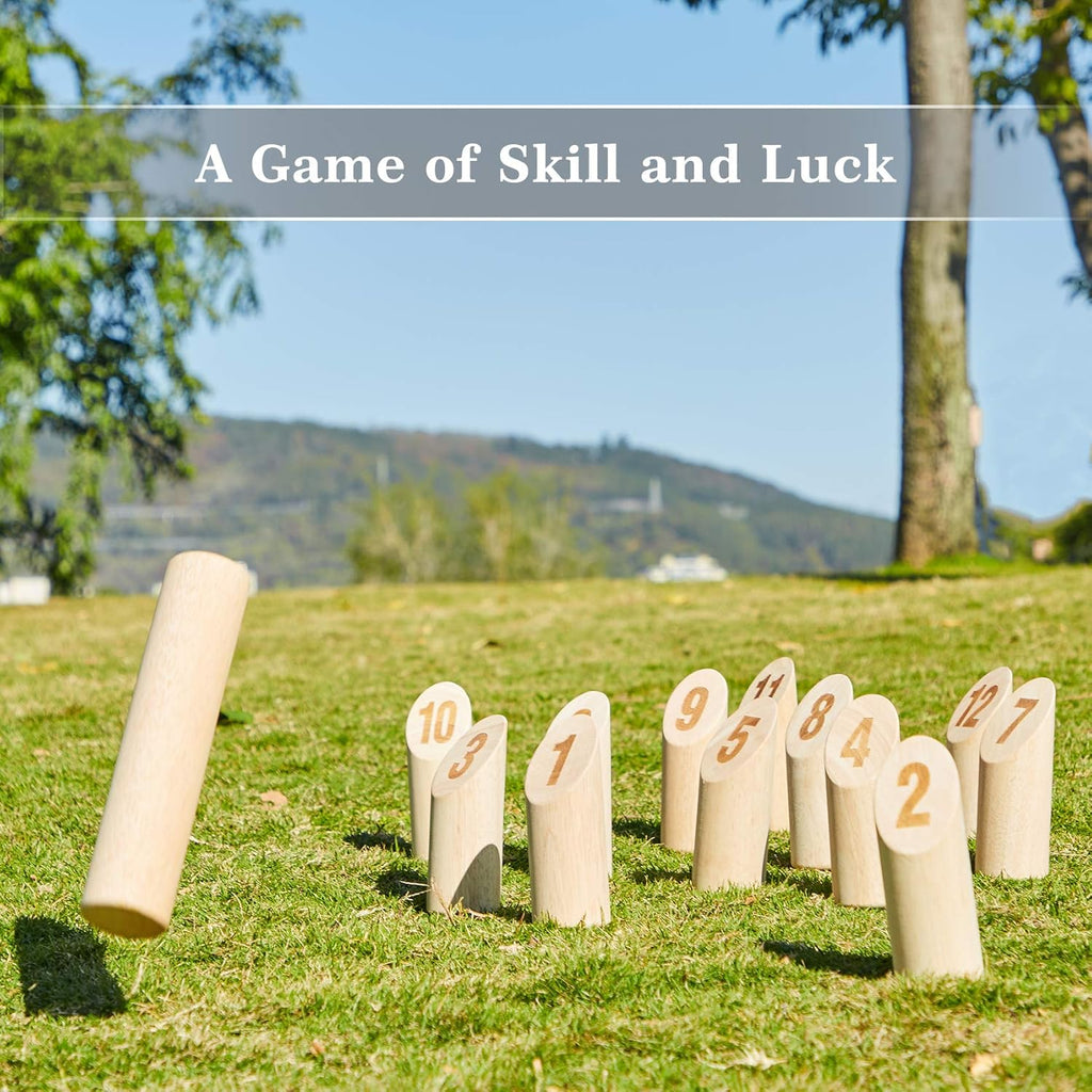 OLSA Wooden Throwing Game Set with Scoreboard & Carry Bag X2418