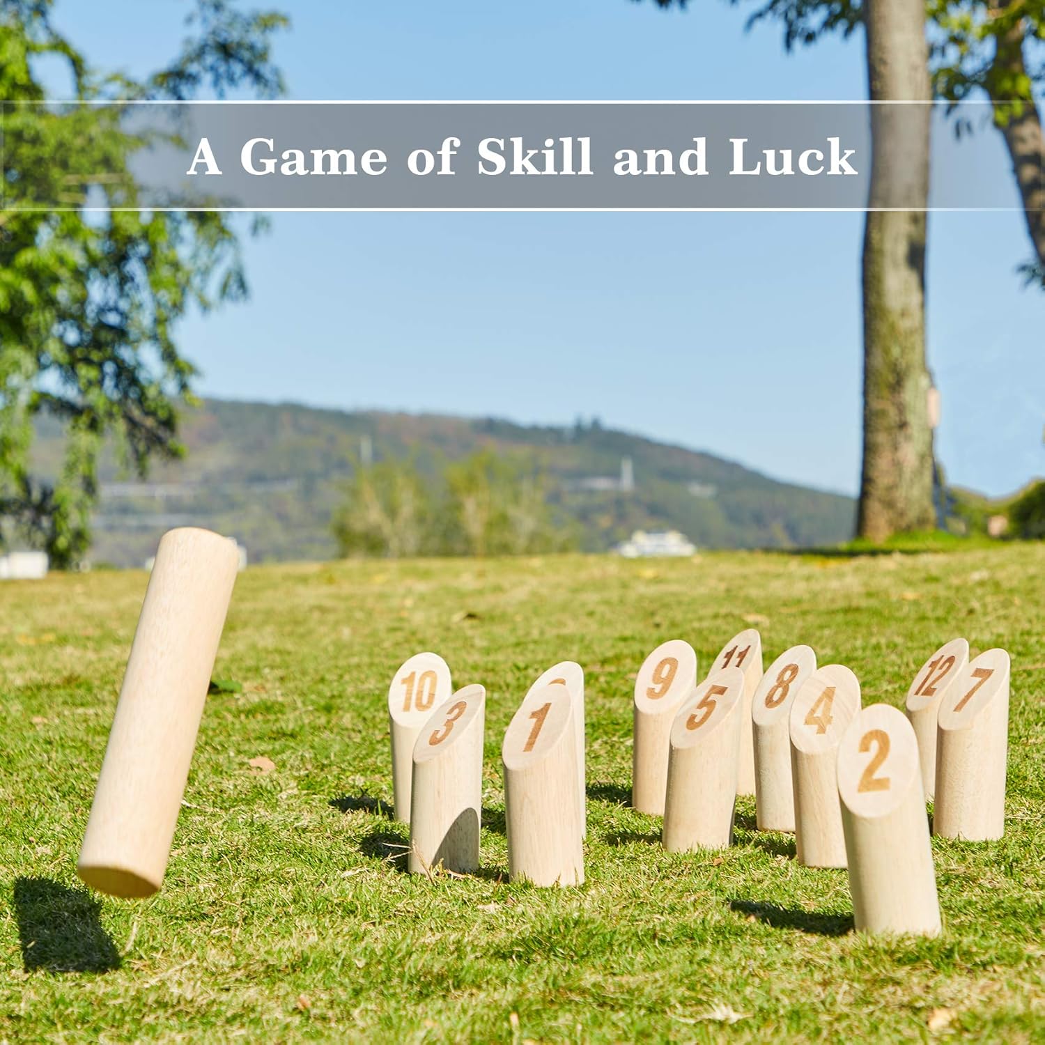 OLSA Wooden Throwing Game Set with Scoreboard & Carry Bag X2418
