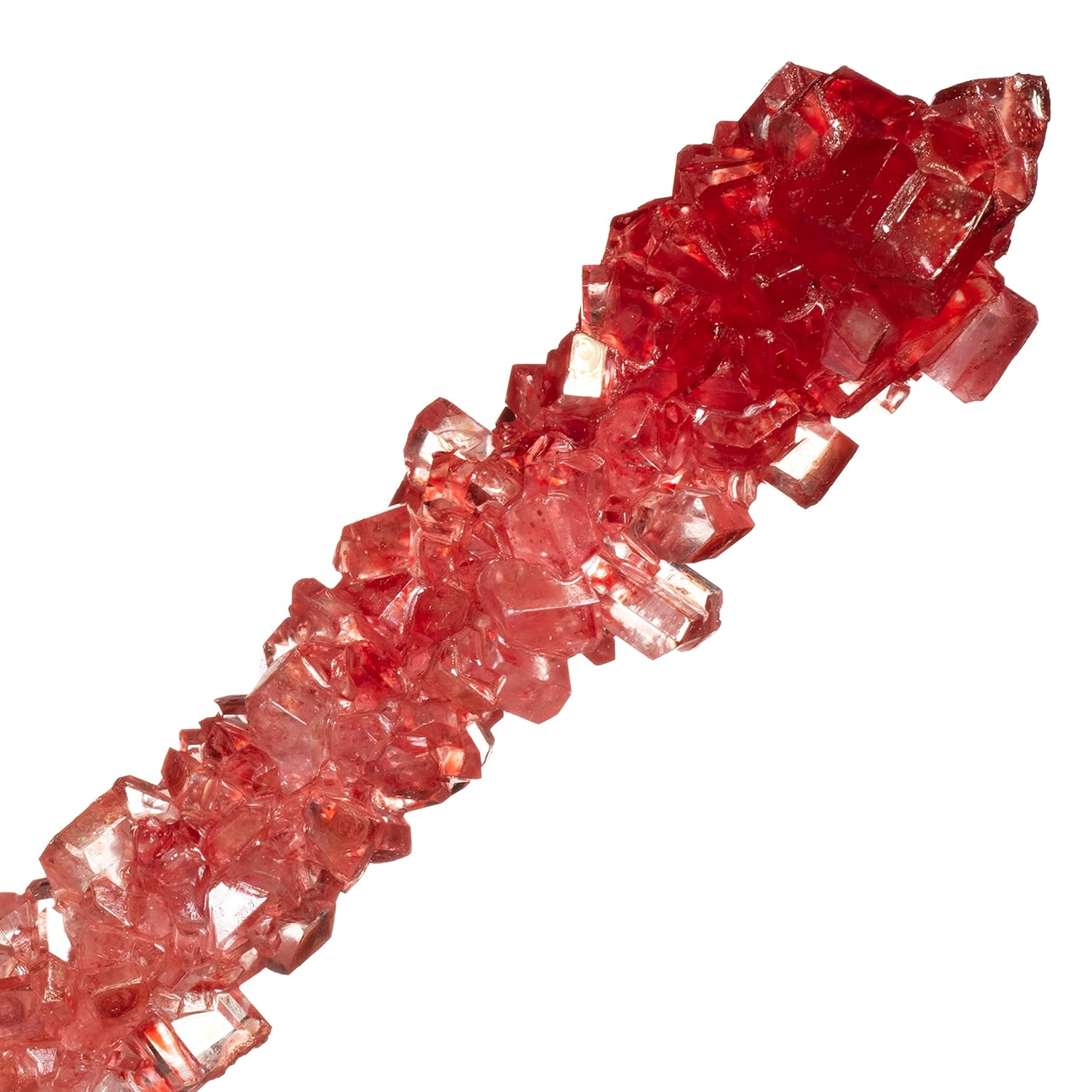 Candy Envy Gold and Red Rock Candy Sugar Sticks, Strawberry Flavored S5258