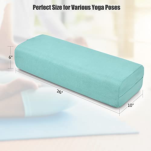 Giantex Yoga Bolster Pillow with Carry Handle, Removable Washable Cover C692369