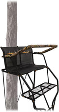 Muddy Hunting Climbing Outdoors Heavy-Duty Double Droptine 2-Person 18" Ladderstand Treestand