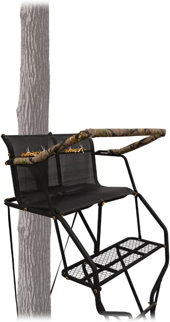 Muddy Hunting Climbing Outdoors Heavy-Duty Double Droptine 2-Person 18" Ladderstand Treestand
