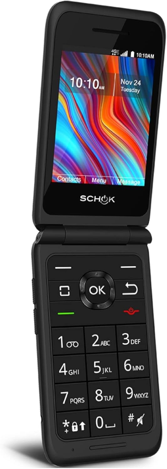 Schok Flip Phone 4G LTE (8GB) - Black - Carrier Locked to Boost Mobile W83450