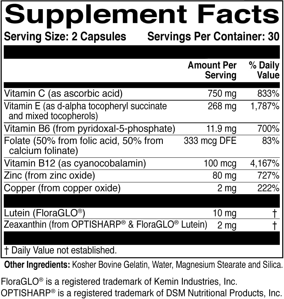 MacularProtect AREDS2 Vitamin & Mineral Supplement, 60 Capsules S910