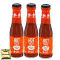 NOSH PACK Taco Bill Hot Sauce Bottle, 3 Pack Taco Sauce Condiment Seasoning for Tacos Salad Chips Quesadilla Chicken Tex Mex Burritos and More, 7.5 Ounces Each with Nosh Pack Mints