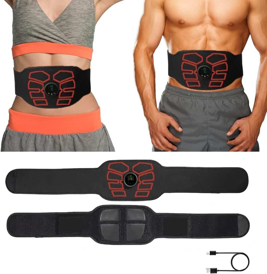 EMS Muscle Stimulator, ABS Stimulator, Abdominal Toning Belt Home Office Fitness Workout Equipment for Abdomen