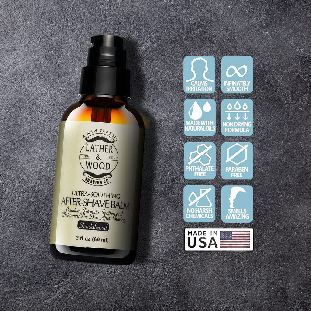 Sandalwood After-Shave Balm, Soothes and Moisturizes Skin J9958