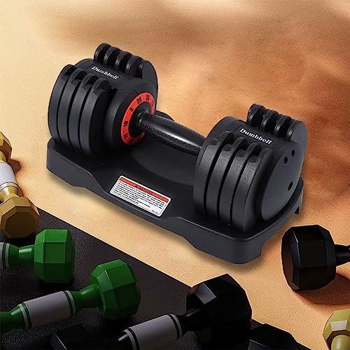 Adjustable Dumbbell Set 25/55LB with Anti-Slip Handle for Home Gym I223