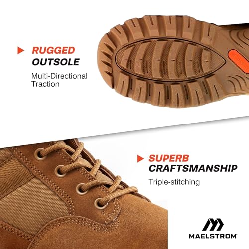 Maelstrom Military Tactical Work Boots for Hiking and Combat N3802