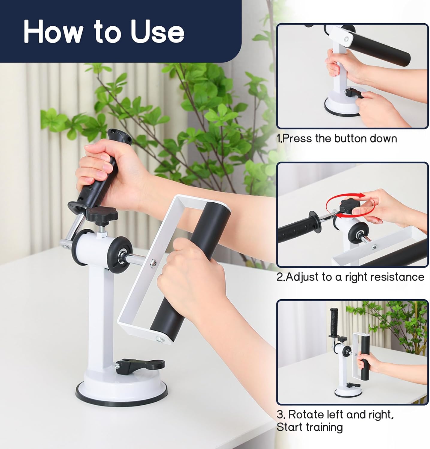 Wrist Rehabilitation Trainer, Adjustable Resistance Hand and Forearm Exerciser G332816