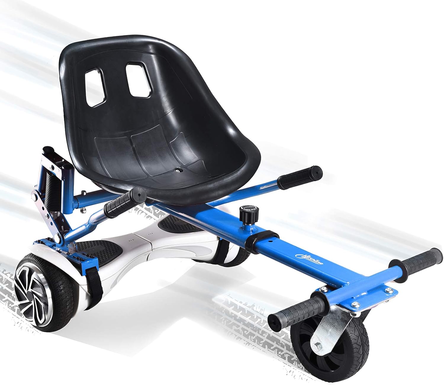 Hoverboard Seat Attachment, Go Kart for Adults & Kids, Off-Road Tires, Black X432