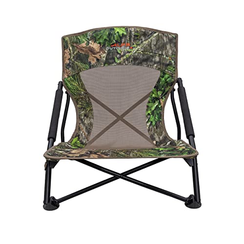 ALPS OutdoorZ Vanish Turkey Hunting Chair, Mossy Oak Obsession Camo, Steel Frame S763