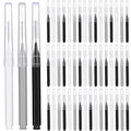 Patelai 50 Pieces Braces Brush for Cleaner Interdental Brush Toothpick Dental Tooth Flossing Head Oral Dental Hygiene Flosser Toothpick Cleaners Tooth Cleaning Tool (Black)