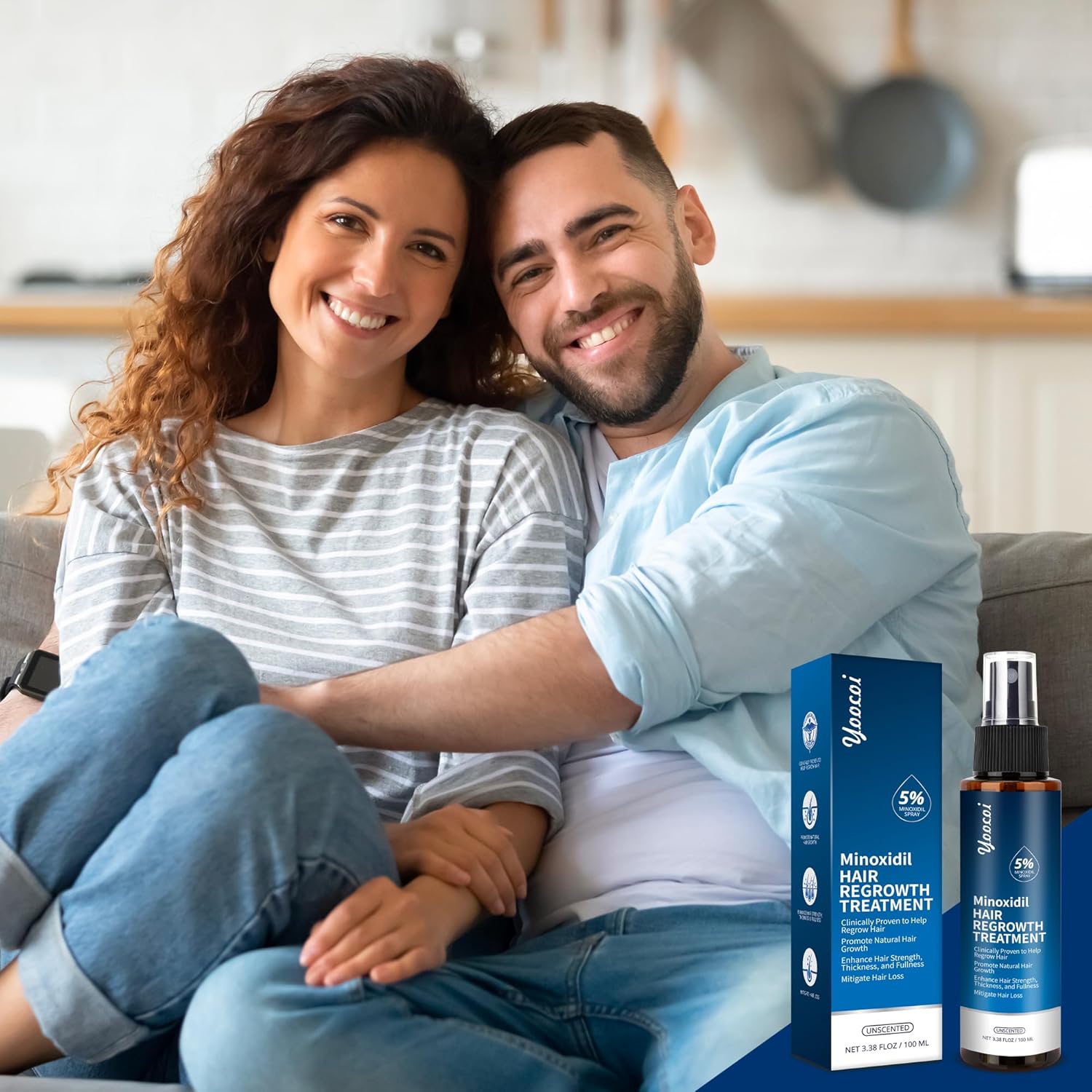 Minoxidil 5% Hair Growth Serum for Men and Women with Biotin 100ml X1427