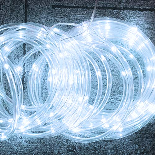 Solar Powered LED Rope Lights 40FT 100 LED Outdoor Waterproof for Garden Decor W27823