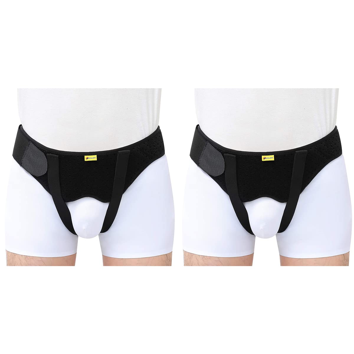 Tenbon Hernia Belt Truss for Single/Double Inguinal or Sports Hernia, Hernia Support Brace for Men for Women Pain Relief Recovery Strap with 2 Removable Compression Pads Comfortable Material