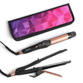 AmoVee 1 Inch Travel Curling Iron, Dual Voltage Curling Iron Travel Size, Worldwide European Curling Iron for International Travel, Mini Travel Curling Iron with Carry Bag Included (White)