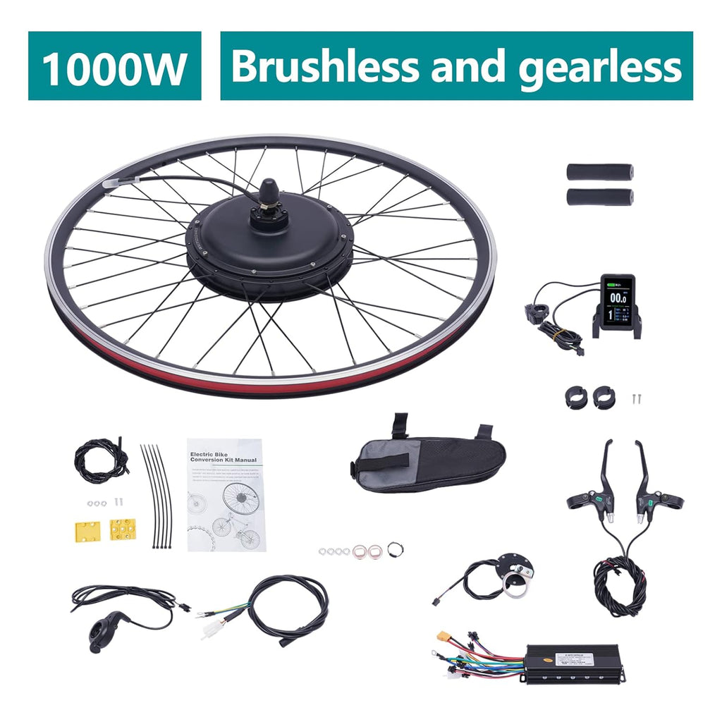 48V 1000W Electric Bicycle Front Hub Motor Conversion Kit for 700C Ebike S800