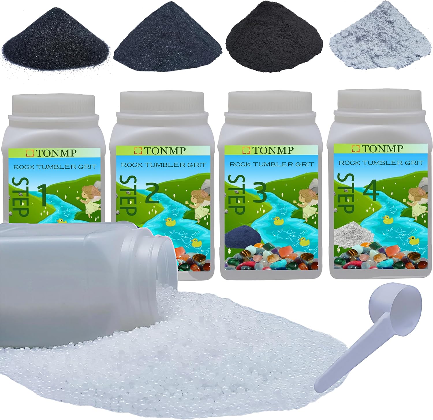 Rock Tumbler Grit Refill Kit 8 LBS with Plastic Pellets D23425