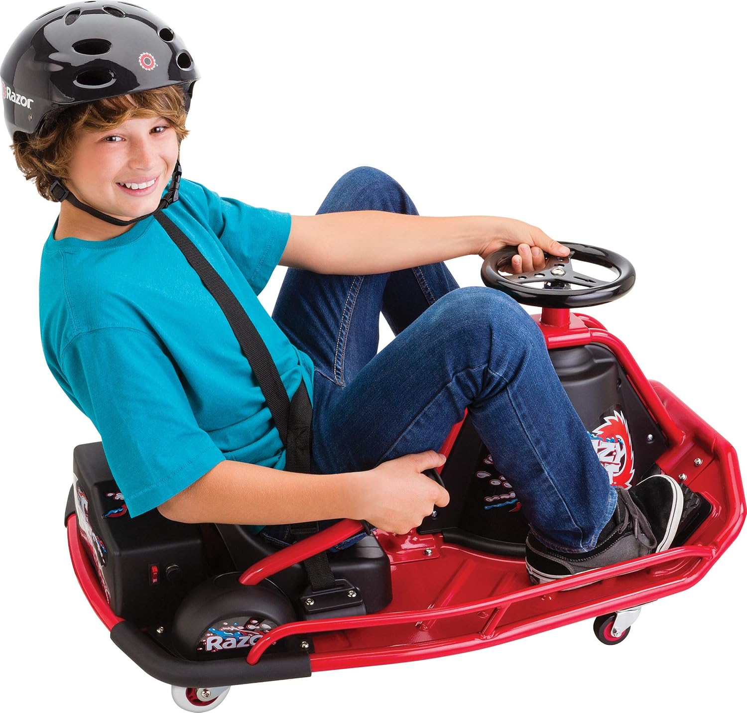 Razor Crazy Cart DLX 24V Electric Drifting Go Kart with Drift Bar X6591