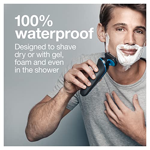 Braun Series 5 5049cs Electric Shaver with Charging Stand, Blue W73721
