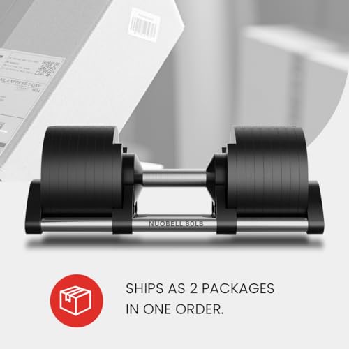 NUOBELL Adjustable Dumbbells Pair 5-80 lbs for Home Gym A421