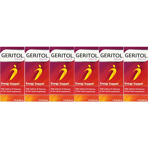 Geritol Liquid Energy Support B-Vitamins, 12 Fl Oz (Pack of 2) M7942