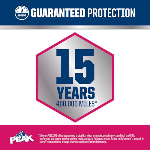 PEAK OET Extended Life Red/Pink Antifreeze/Coolant for Asian Vehicles, 1 Gal. H9523