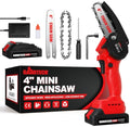 BEST Mini Chainsaw 6 Inch, Gardtech Cordless Portable Electric Chain Saw Handheld Electric Chainsaws with 2023 Upgraded 4 Chains 2 Batteries Good for Olders, DIYer, Gardeners Continuously 2 Hours Work