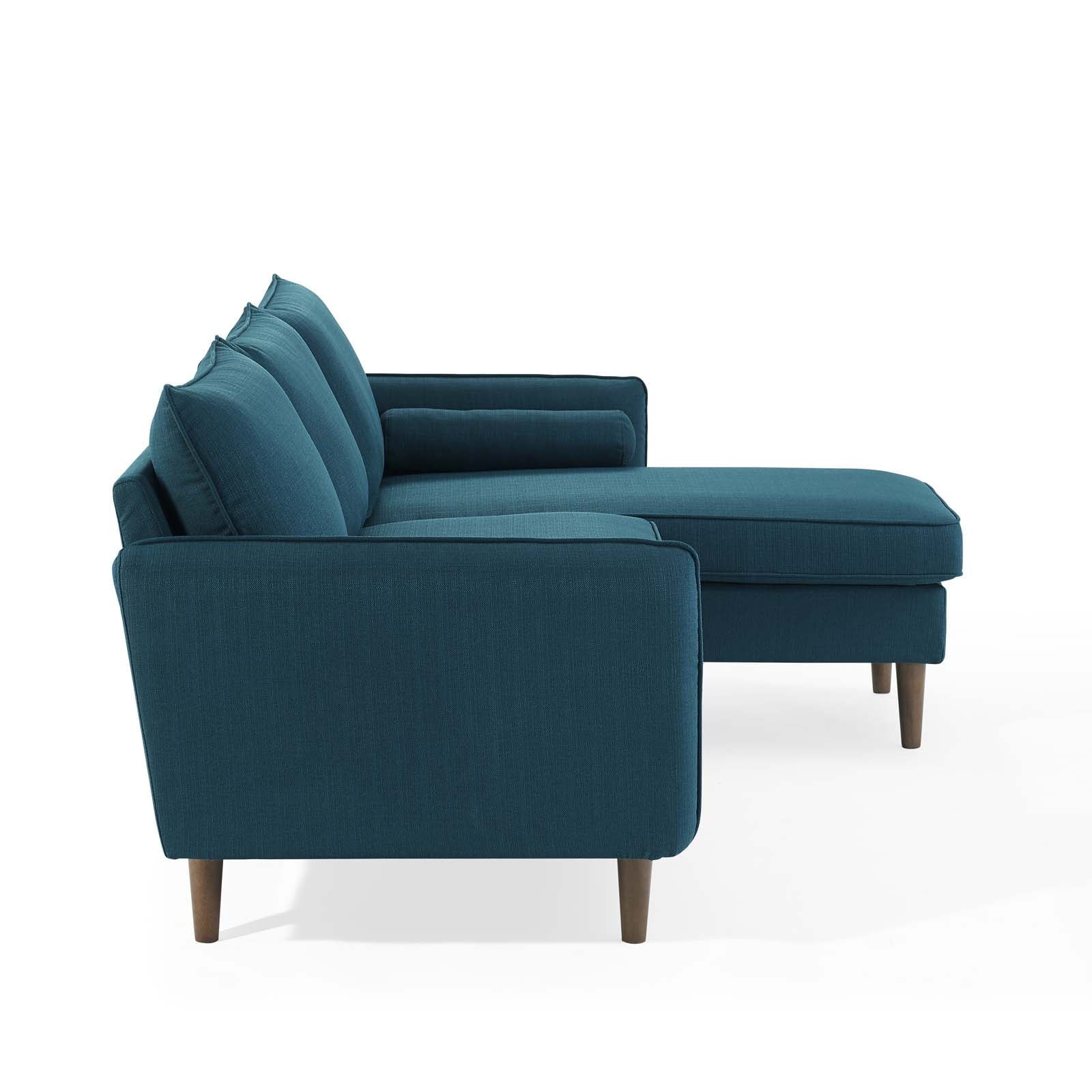 Navy Blue Fabric Sectional Sofa Set C37521