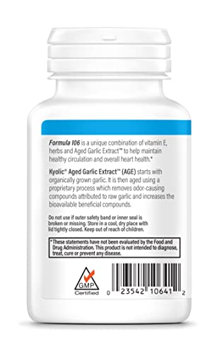 Kyolic Aged Garlic Extract Formula 106 Circulation Health, 300 Capsules P84300