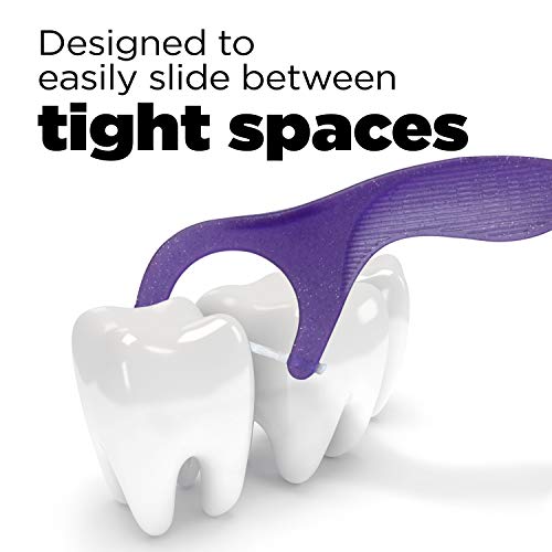 GUM Comfort Slide Floss Picks for Tight Teeth, Extra Strong Shred-Resistant, Fresh Mint, 90 ct (6pk) Q348