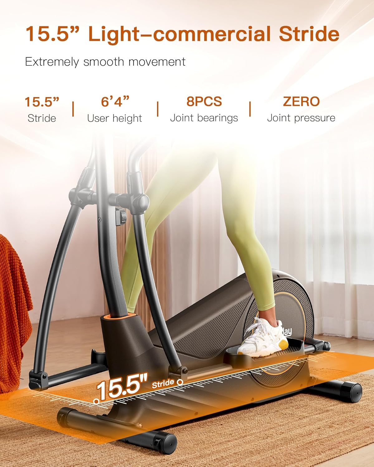 Niceday Elliptical Machine & Recumbent Exercise Bike, 16 Resistance Levels S516