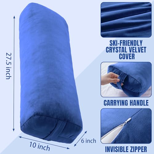 Yoga Bolster Pillow with Carry Handle, 27"x10"x6" J947