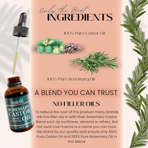 Rosemary & Castor Oil Hair Growth Treatment, 2oz by Live Fraiche Q16436