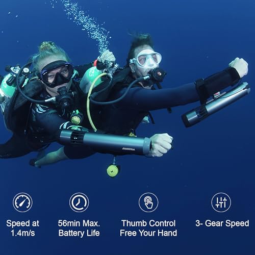 Waydoo Subnado Underwater Scooter, Thumb Controlling Sea Scooter for SUP, Diving, and Snorkeling N702436